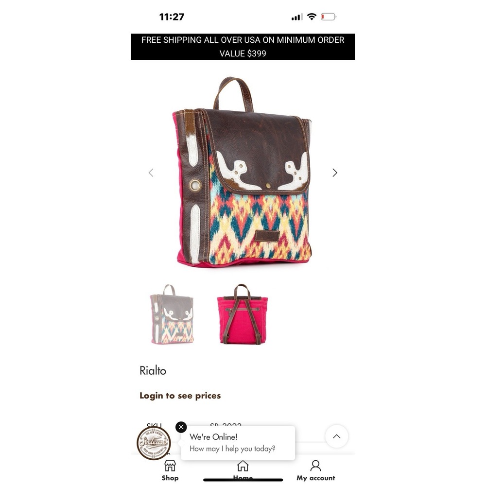 Sixtease Rialto Backpack  Cowhide Multi‎ Color GW999